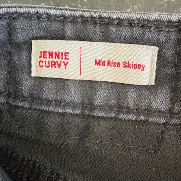 TRUE RELIGION sz 25 Jennie Curvy mid-rise skinny jeans black with silver stripe - Picture 5 of 15